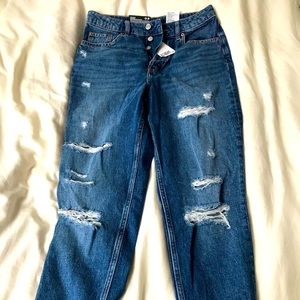 Brand new H&M blue jeans with button fly, size 4.